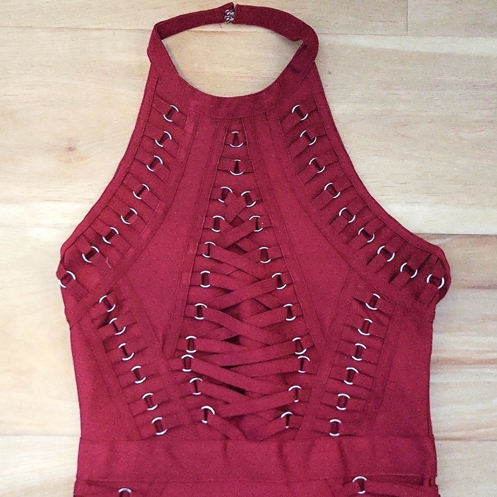 NWT halter bandage dress sz S